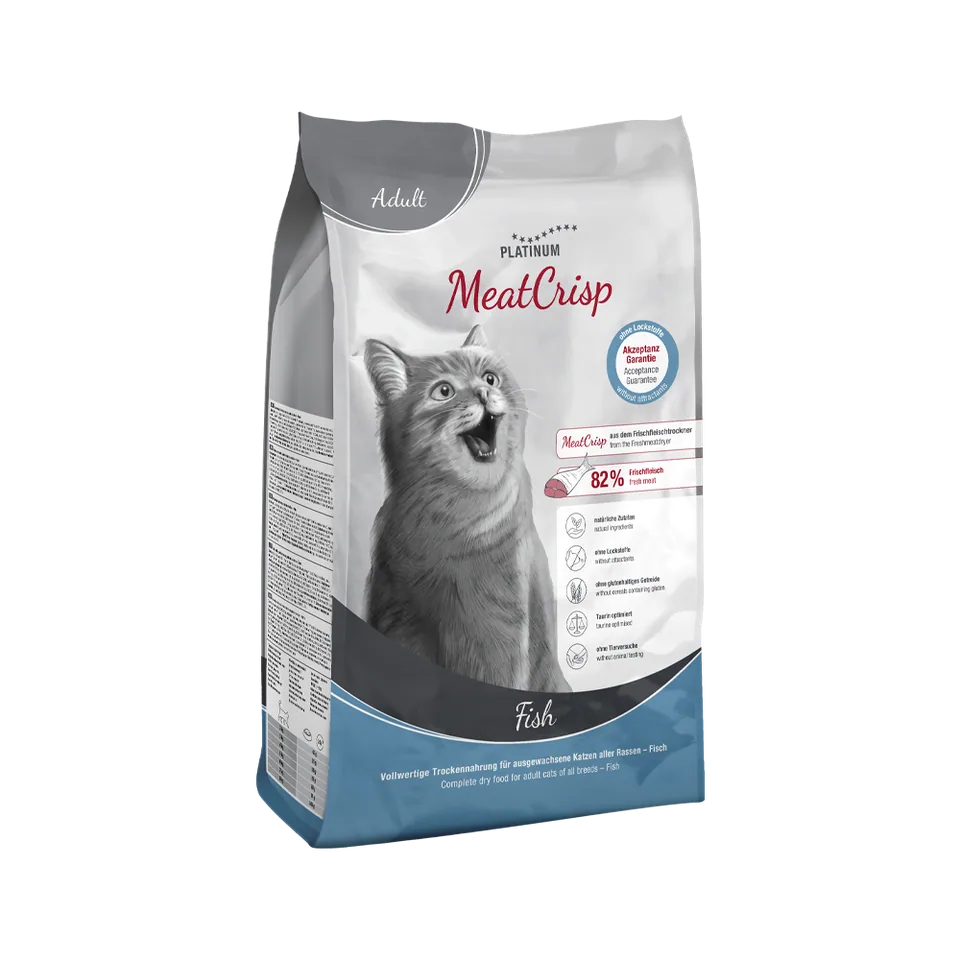 PLATINUM CAT DRY MeatCrisp Adult Fish
