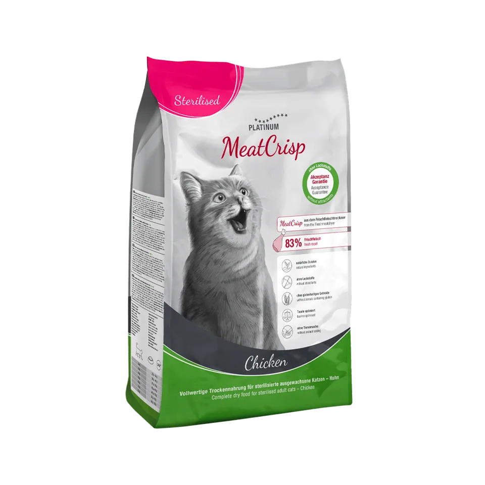 PLATINUM CAT DRY MeatCrisp Sterilised Chicken