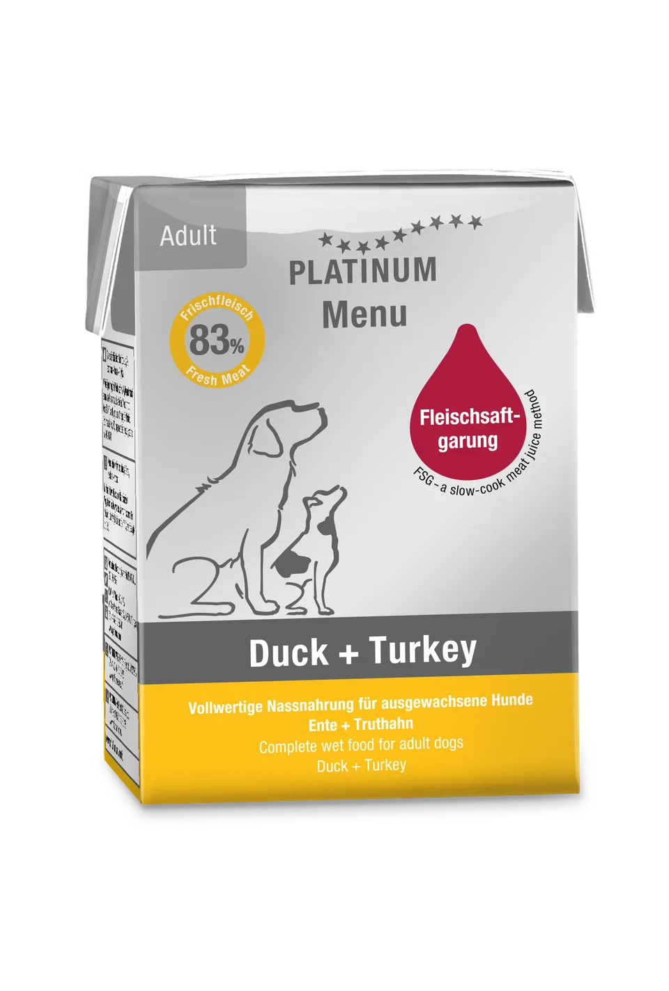 PLATINUM DOG WET Duck + Turkey