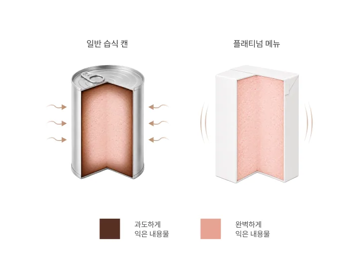 속까지 고루 익힌 PLATINUM Menu 비교 이미지