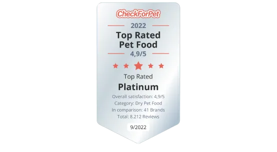 Top Rated Pet Food award