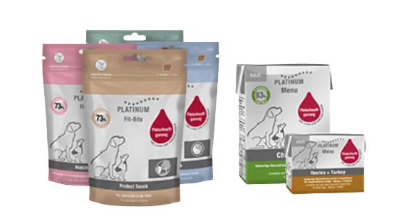 PLATINUM wet dog food and fit-bits snacks