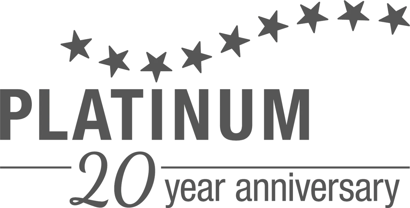 PLATINUM 20th anniversary logo